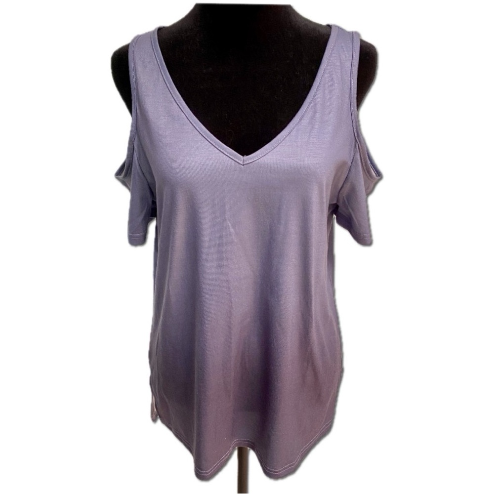 SHEIN Lavender Sleeveless Cut Out Tank Top